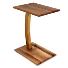 Ceviz Doğal Ahşap Tekerlekli Yan Sehpa