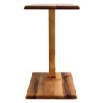 Ceviz Doğal Ahşap Tekerlekli Yan Sehpa