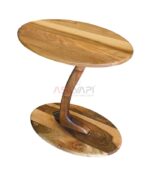 Ceviz Doğal Ahşap Yan Kuğu Sehpa