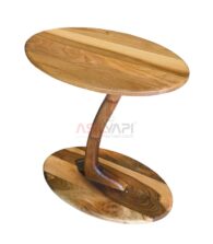 Ceviz Doğal Ahşap Yan Kuğu Sehpa