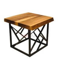 Ceviz Doğal Ahşap Kare Orta Sehpa