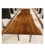 Siyah Metal Bingolu Firkete Ayaklı 2 m Ceviz Masa - Görsel 3