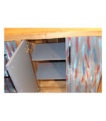 Özel Tasarım Ceviz Doğal Ahşap Konsol TV Ünitesi ve Dolap Takımı - Görsel 2