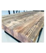 Siyah Metal Profilli Ladin Doğal Ahşap Orta Sehpa - Görsel 3