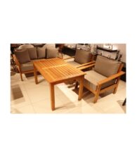 Doğal Ahşap Stilo Bahçe Oturma Grubu