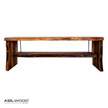 Rustik Stil Doğal Ceviz Ahşap TV Ünitesi