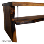 Rustik Stil Doğal Ceviz Ahşap TV Ünitesi