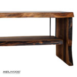 Rustik Stil Doğal Ceviz Ahşap TV Ünitesi