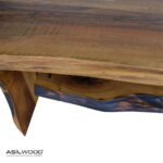 Rustik Stil Doğal Ceviz Ahşap TV Ünitesi