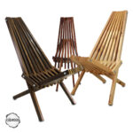 Katlanır Doğal Ahşap Kamp Sandalyesi