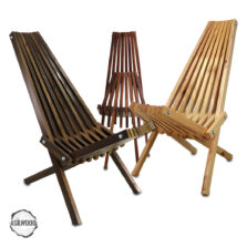 Katlanır Doğal Ahşap Kamp Sandalyesi