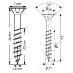 Spax 0191010350355 Yarım Dişli Havşa Başlı 4 Kesici Uçlu Evrensel Vida