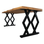 40x60 / 50x30 1,5 mm Zikzak Metal Kütük Masa Ayak