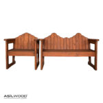 Ladin Doğal Ahşap Bahçe Oturma Grubu