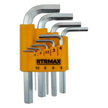 RTRMAX RH03851 9 Adet Kısa Hex Allen Anahtar Seti