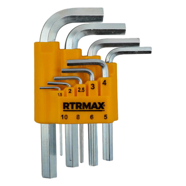 RTRMAX RH03851 9 Adet Kısa Hex Allen Anahtar Seti