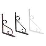 Beşel Beyaz Siyah Bakır Renk Ferforje Raf Altı