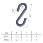 Beşel Çok Amaçlı Küçük & Büyük S Kanca S Askı Kancası