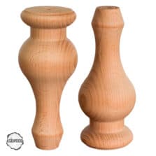 CNC Torna Ahşap Ayak 7x7x14 cm Boyasız-Boyanabilir Mobilya Ayağı (AWC.100.7.14)