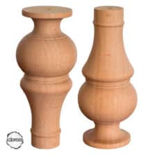 CNC Torna Ahşap Ayak 7x7x14 cm Boyasız-Boyanabilir Mobilya Ayağı (AWC.102.7.14)