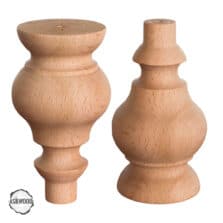CNC Torna Ahşap Ayak 8x8x12 cm Boyasız-Boyanabilir Mobilya Ayağı (AWC.104.7.14)