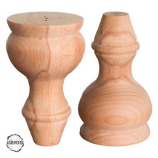 CNC Torna Ahşap Ayak 8x8x12 cm Boyasız-Boyanabilir Mobilya Ayağı (AWC.106.8.12)