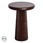 AsilWood 1002 Japandi Stil Kayın Doğal Ahşap Mantar Sehpa 41x17 cm