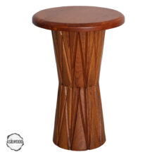 AsilWood 1011 Perge Stil Kayın Doğal Ahşap Mantar Sehpa 50x20 cm