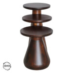 Aspendos 4001 Doğal Ahşap Mantar Sehpa Takımı