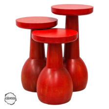 Lidya 1004 Doğal Ahşap Mantar Sehpa Takımı