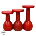 Lidya 1004 Doğal Ahşap Mantar Sehpa Takımı