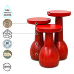 Lidya 1004 Doğal Ahşap Mantar Sehpa Takımı