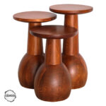 Lidya 1011 Doğal Ahşap Mantar Sehpa Takımı