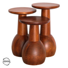 Lidya 1011 Doğal Ahşap Mantar Sehpa Takımı