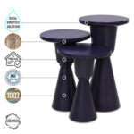 Milet 1007 Doğal Ahşap Mantar Sehpa Takımı