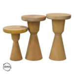 Milet 3000 Doğal Ahşap Mantar Sehpa Takımı