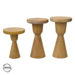 Milet 3000 Doğal Ahşap Mantar Sehpa Takımı