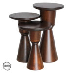 Milet 4001 Doğal Ahşap Mantar Sehpa Takımı