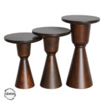 Milet 4001 Doğal Ahşap Mantar Sehpa Takımı