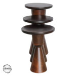 Milet 4001 Doğal Ahşap Mantar Sehpa Takımı