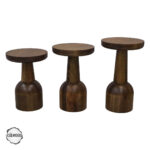 Patara 1002 Doğal Ahşap Mantar Sehpa Takımı