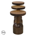 Patara 1002 Doğal Ahşap Mantar Sehpa Takımı