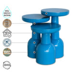 Patara 1003 Doğal Ahşap Mantar Sehpa Takımı