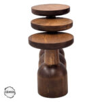 Patara 1008 Doğal Ahşap Mantar Sehpa Takımı