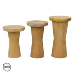 Perge 3000 Doğal Ahşap Mantar Sehpa Takımı