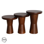 Perge 4000 Doğal Ahşap Mantar Sehpa Takımı