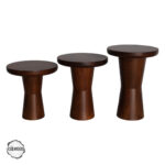 Perge 4000 Doğal Ahşap Mantar Sehpa Takımı