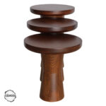 Perge 4000 Doğal Ahşap Mantar Sehpa Takımı