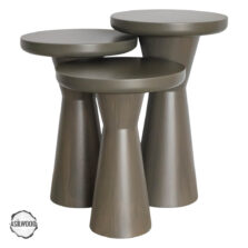 Priene 1005 Doğal Ahşap Mantar Sehpa Takımı