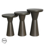 Priene 1005 Doğal Ahşap Mantar Sehpa Takımı